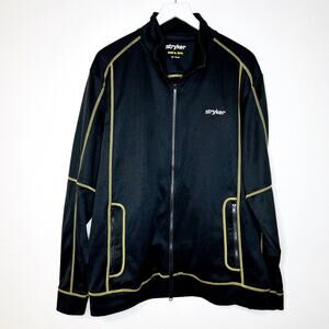 Stryker Full Zip Black & Yellow Fleece Ski Jacket Men's XL